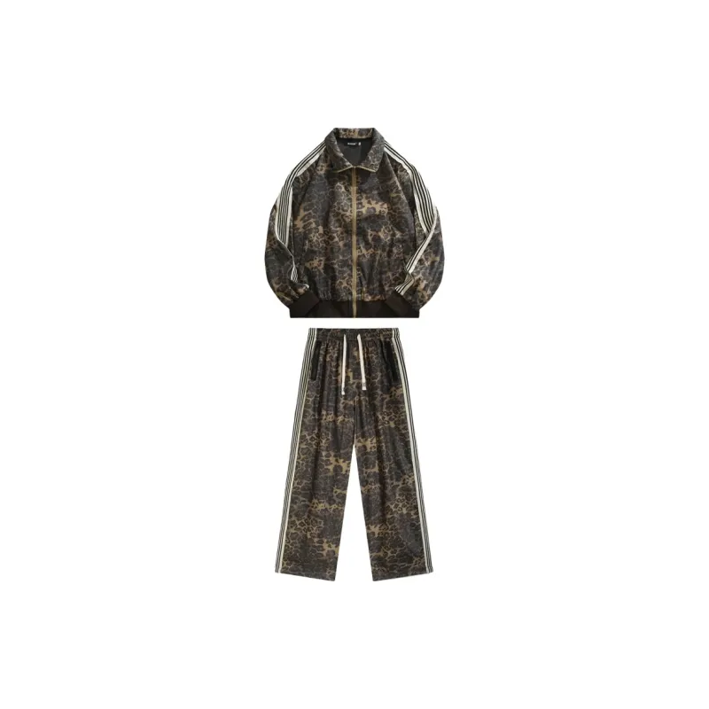 COMOWA Casual Sportswear Unisex Leopard Print-2