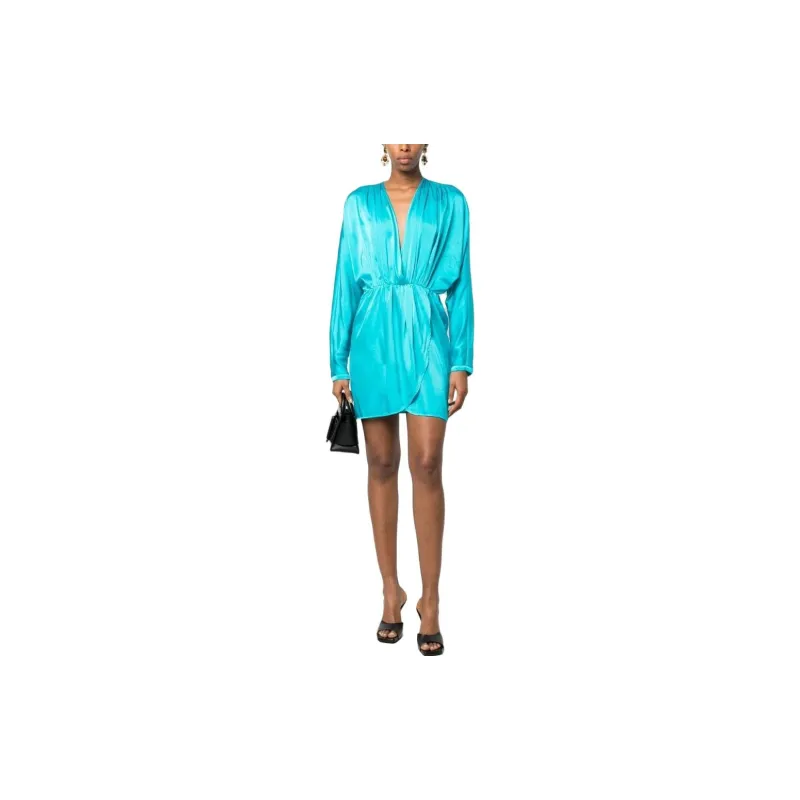 Forte Forte Long-Sleeved Dresses Women's Sea Blue-1