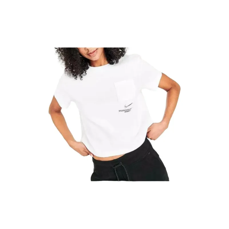 Nike Sportswear Women's Swoosh T shirt White-4