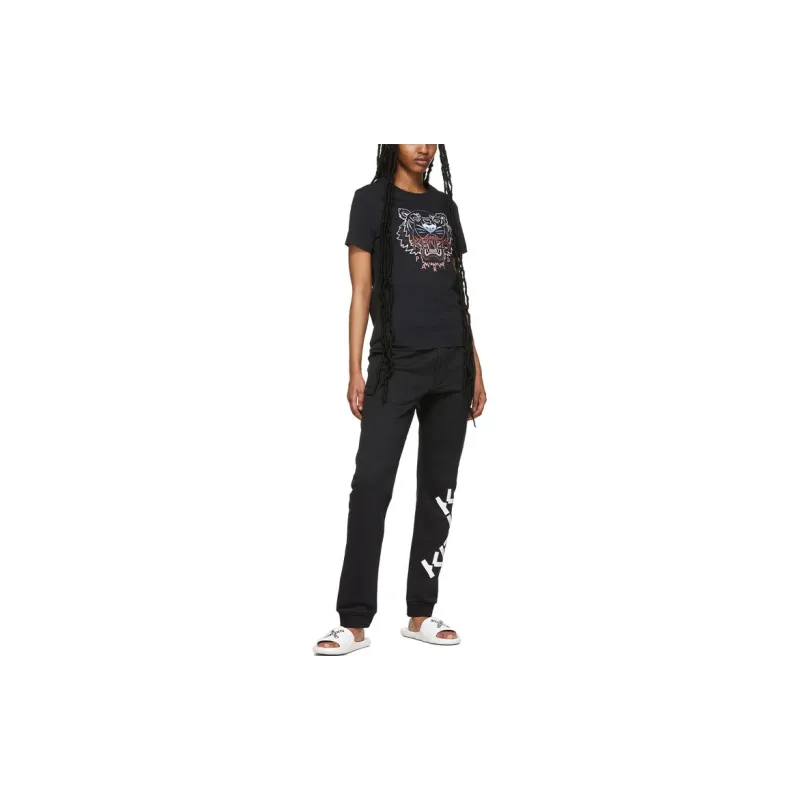 KENZO Classic Tiger Head T Shirts Women's Black-2