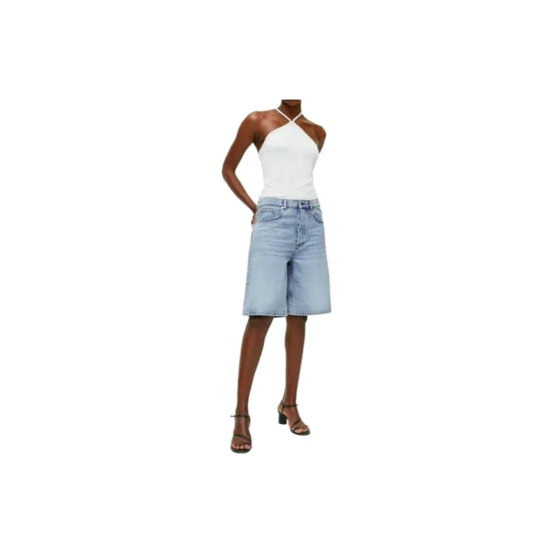 ARKET Denim Shorts Women's Light Blue-1