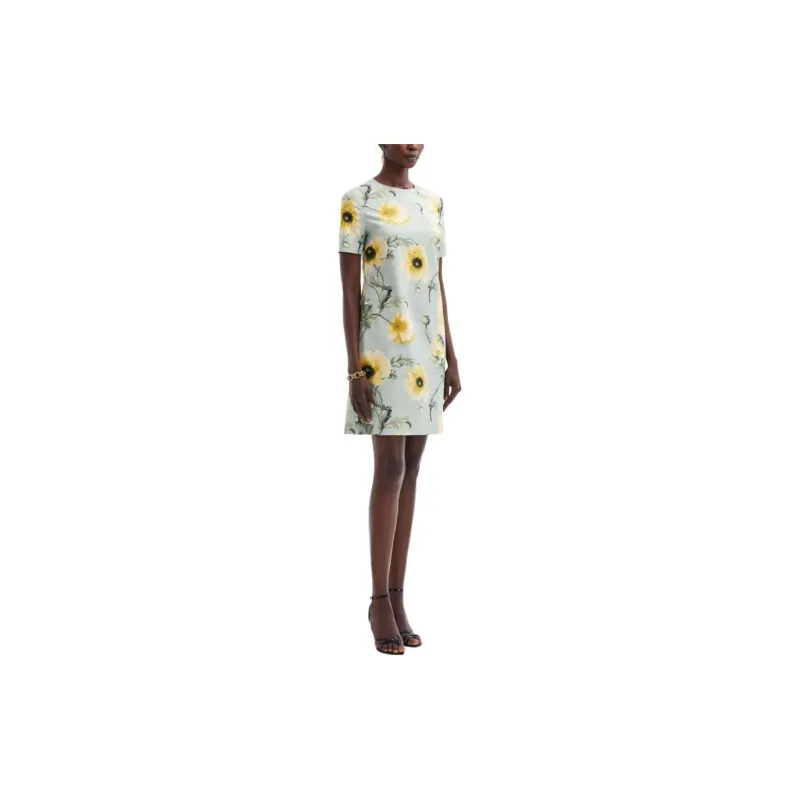 Oscar De La Renta Poppy print Poplin Minidress-3
