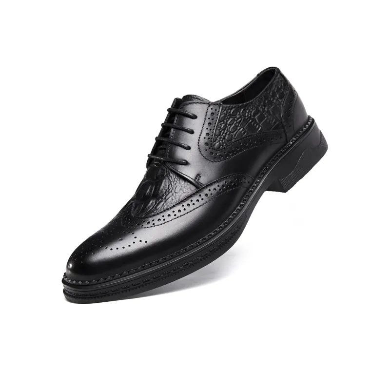 XIMO BULL Dress Shoes Men Low Top Black/Brown-12