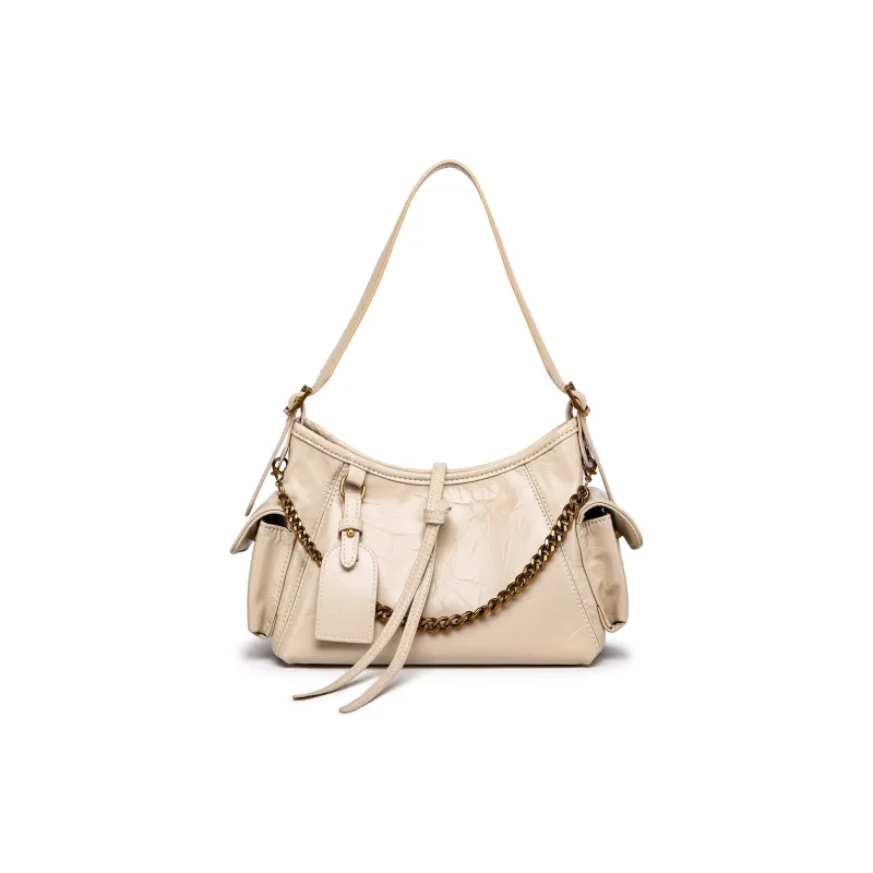 FAIRWHALE PU Shoulder Bag Regular Women's Black/Brown/Khaki/White/Burgundy/Silver-9