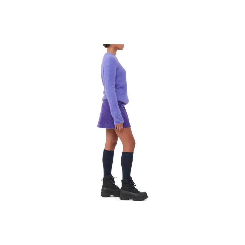 GANNI Casual Short Skirts Women's Purple-3
