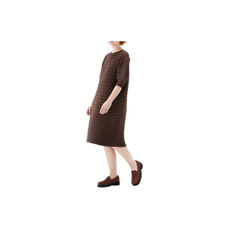 PLEATS PLEASE ISSEY MIYAKE Mushroom knit Midi Dress-4