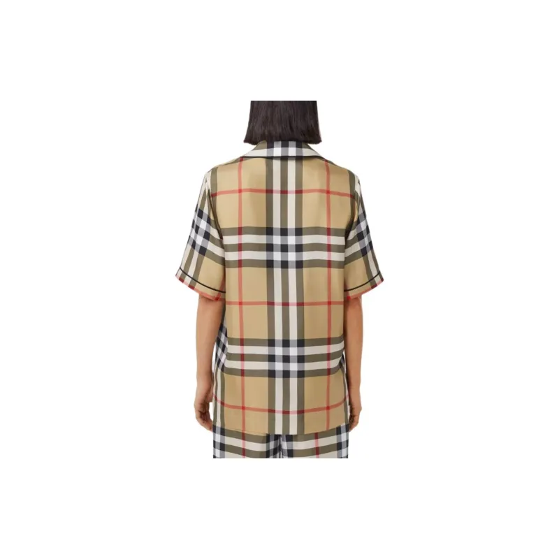 Burberry Vintage Check Silk Pajama Shirt-2