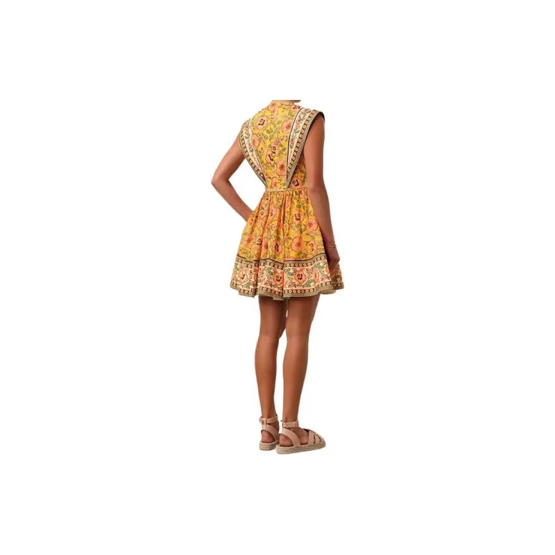 Zimmermann SS24 Sleeveless Dress Women's Yellow-2