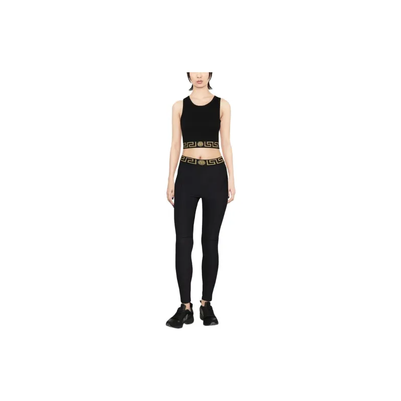 VERSACE Logo-waistband Leggings-2