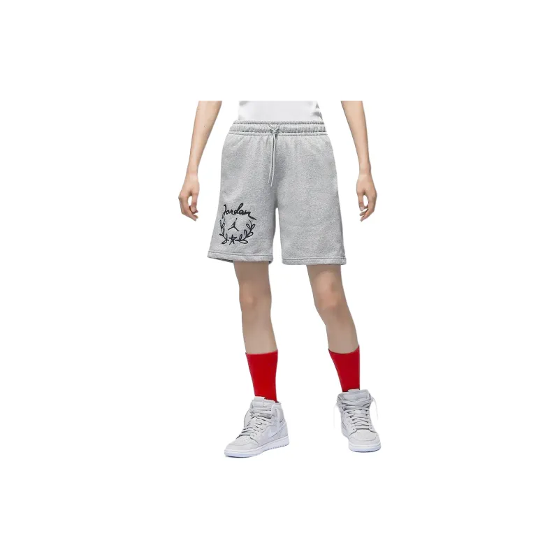 Jordan Brooklyn Fleece Casual Shorts Women's Gray-2