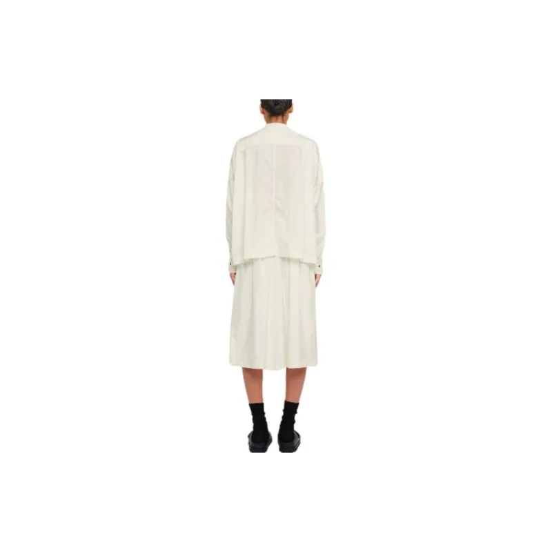 JIL SANDER Long sleeve Collarless Shirt-2