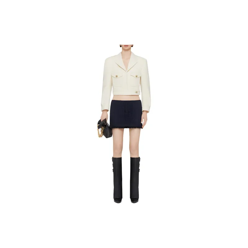 Givenchy Tweed Frayed Edge Skirt-1
