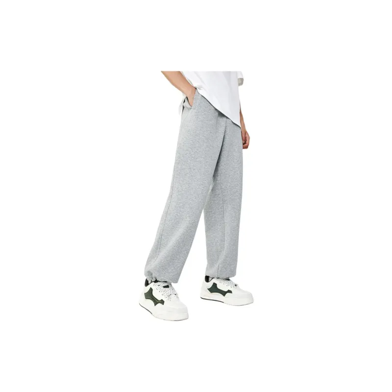 Anta Life Collection Knitted Sports Pants Men's CD28 Gray Heather Gray-3