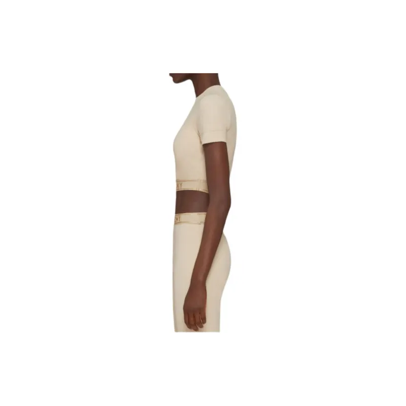 Givenchy Cropped Top With Elastic Jacquard 'Light Beige'-4