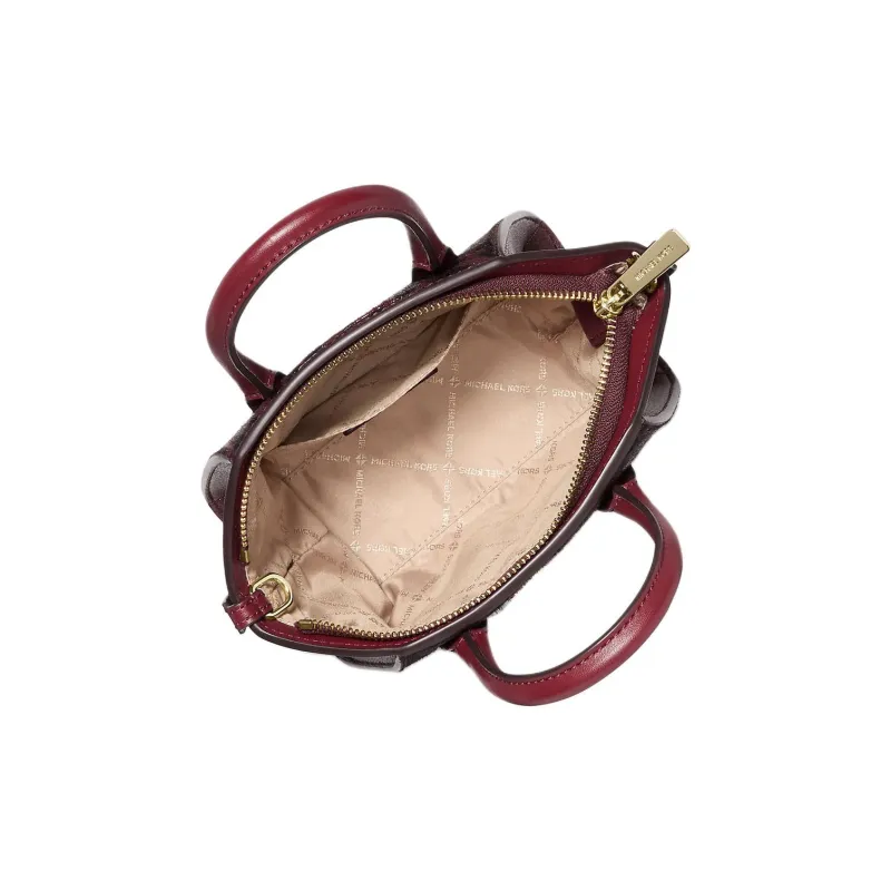 MICHAEL KORS Avril With Cow Suede Leather Crossbody One Shoulder Handbag Women's Ox Blood Multicolor-1
