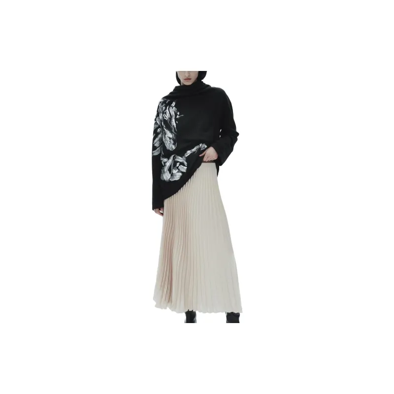 ZARA Casual Long Skirts Women's Champagne-2