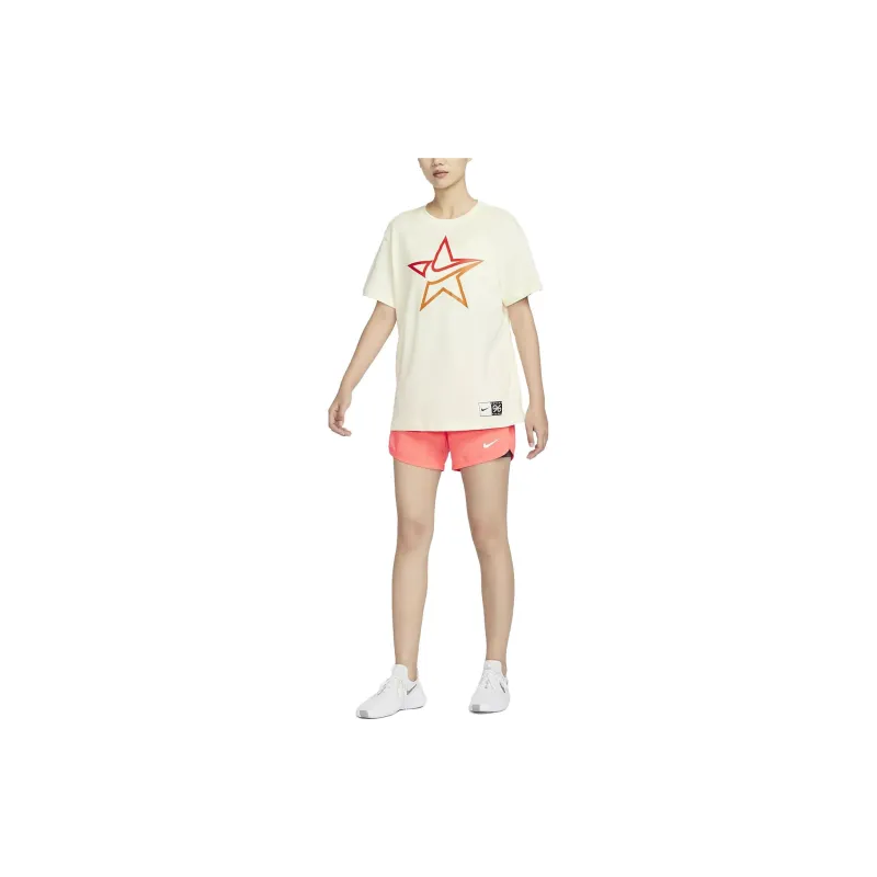 Nike Drop Shoulder Sleeve T Shirt Women's Coconut Milk-2