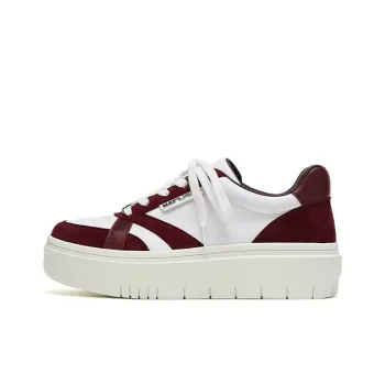 CINDY C ERIC Low Top Skateboard Shoes Women's Burgundy