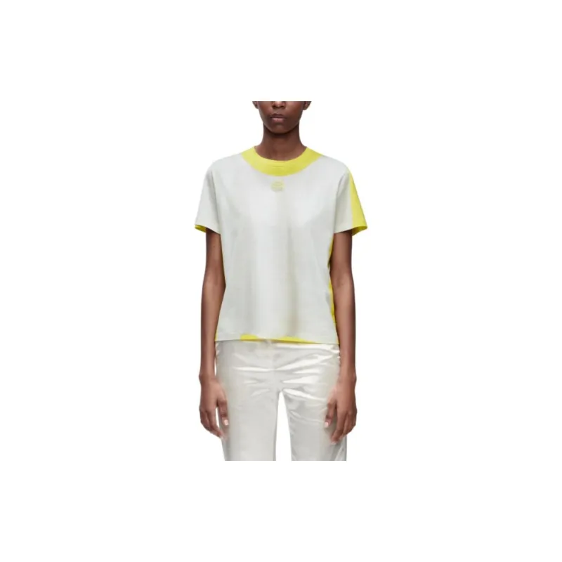 LOEWE Trompe L'Oeil T Shirt 'White/Yellow'-2