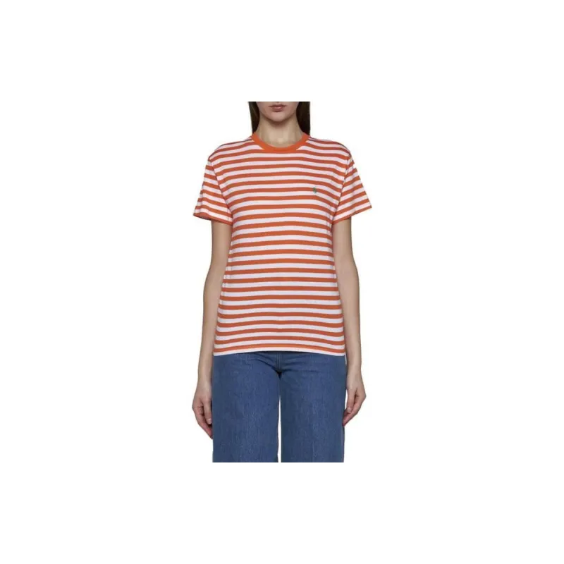 Polo Ralph Lauren Striped Polo Pony Embroidered T Shirt-1