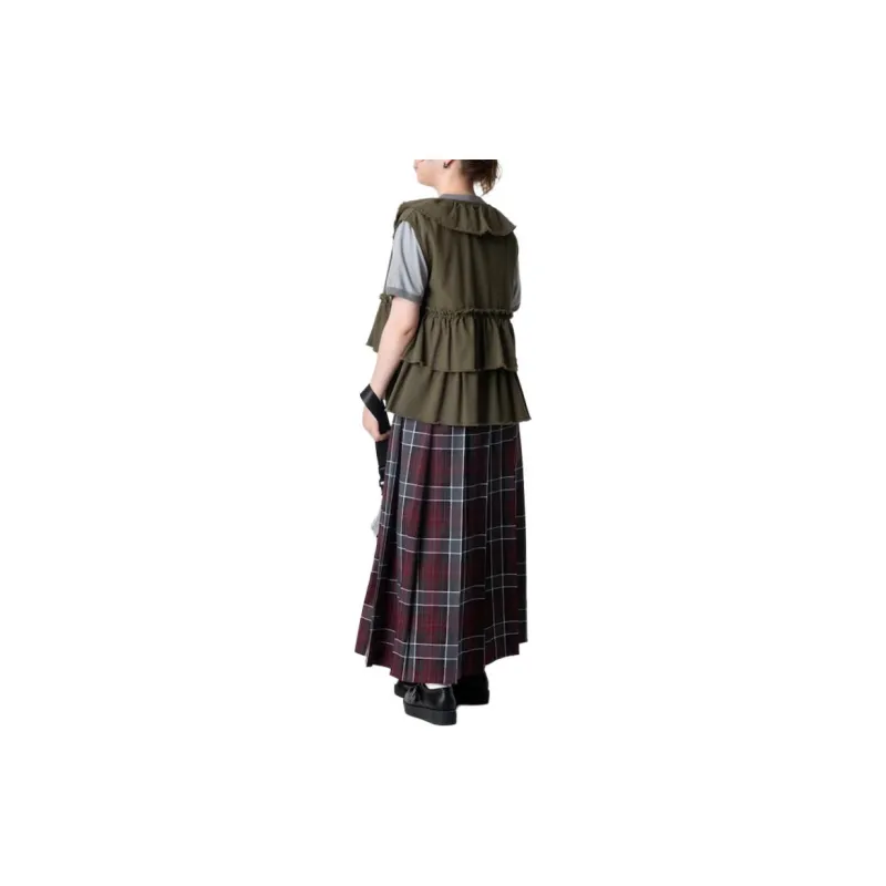 FREAK'S STORE Casual Long Skirt Women's Burgundy-4