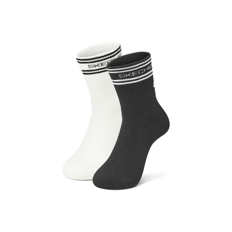 Skechers Mid Calf Socks Unisex 2 Pack-0