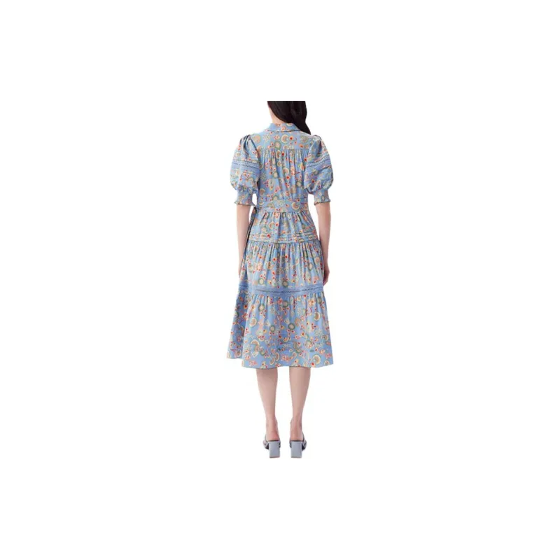 DVF Diane Von Furstenberg Short-Sleeved Dresses Women's Blue-3