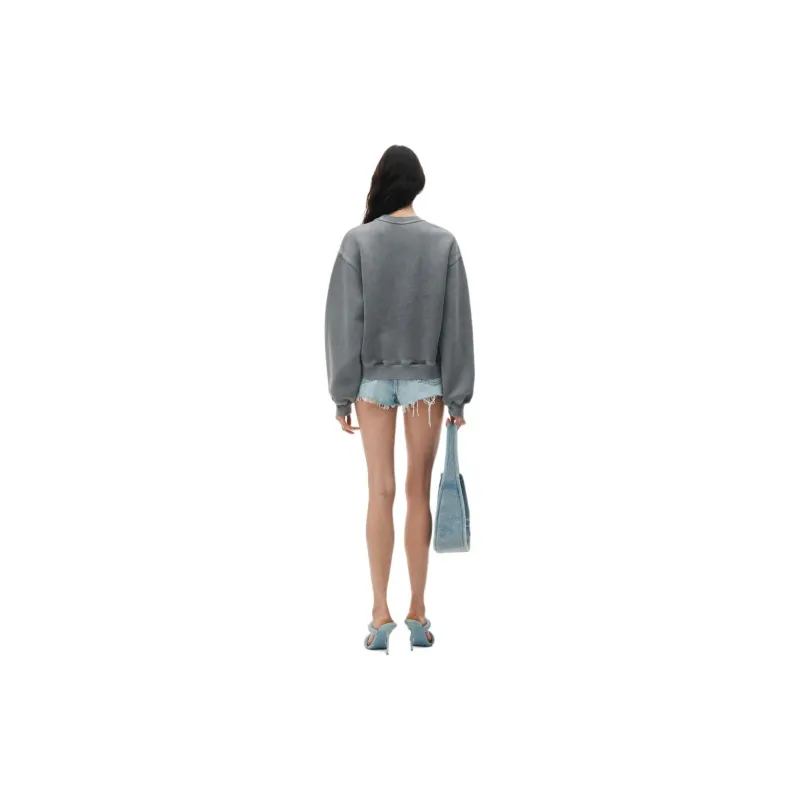 Alexander Wang SS24 Sweatshirt Women's Acid Wash Gray-3