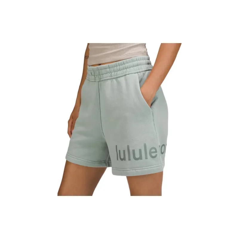 Lululemon Loungeful High Rise Short 4' Graphic Casual Shorts Women's Green-2