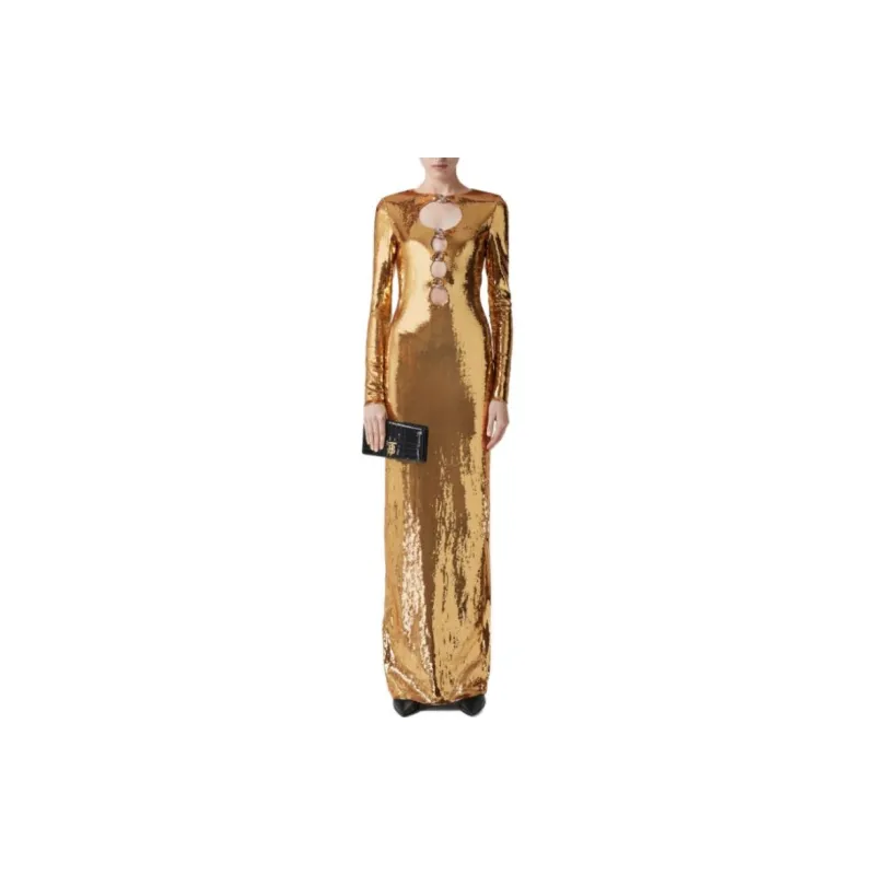 Burberry SS23 Long-Sleeved Dresses Women's Gold-1