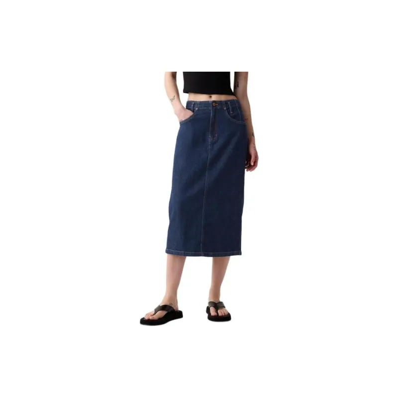 GAP Denim Long Skirts Women's Dark Blue-3