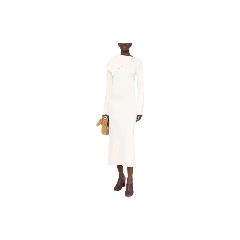 JIL SANDER Long-Sleeved Dresses Women's White-1
