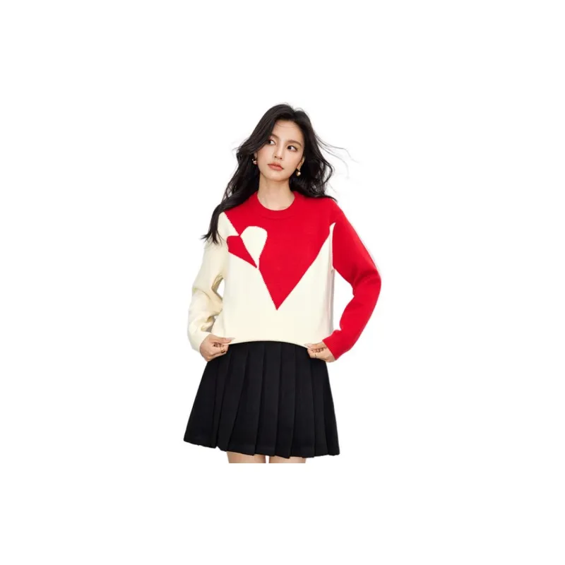 La Chapelle Knitwear Women's Red Heart-2