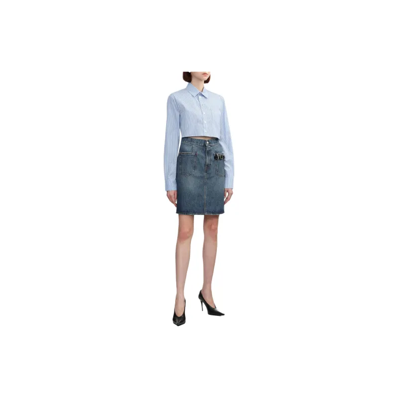 COPERNI Belt embellished Denim Skirt-2
