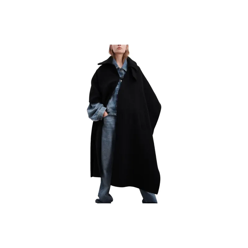 ZARA Trench Coats Women's Black-2