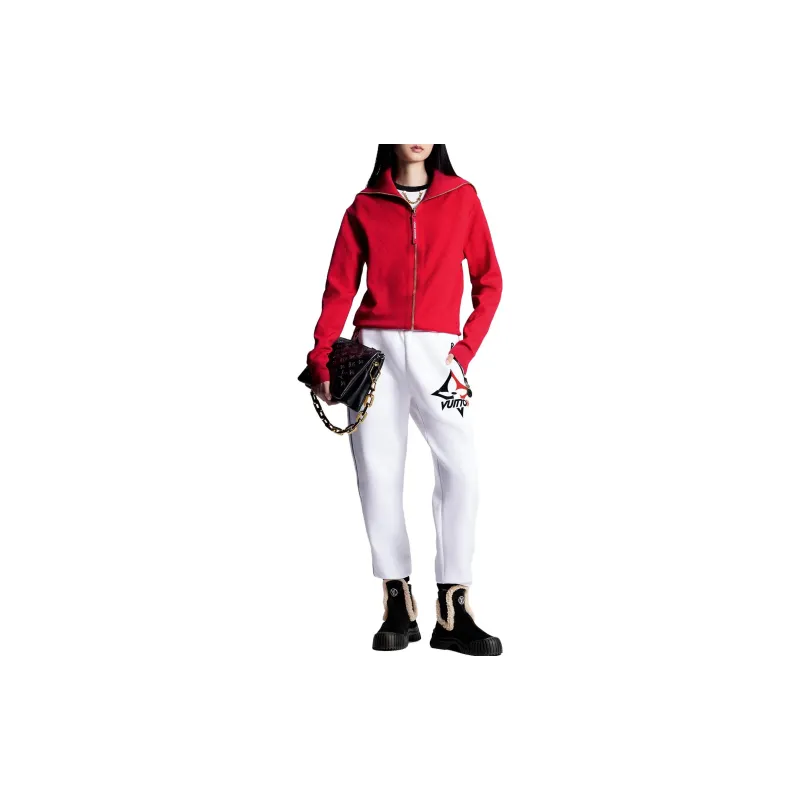 LOUIS VUITTON Knitted Sweatpants Women's White-1