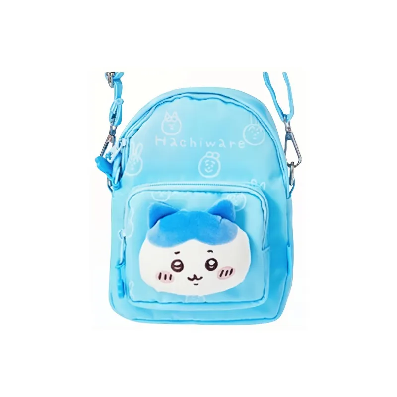 MINISO Polyester Crossbody Bag, Shoulder Bag Unisex Pink/Blue/Yellow-2