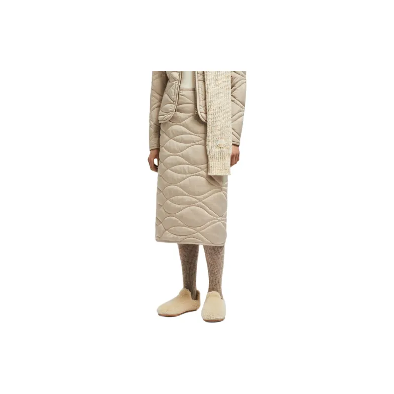 Moncler Logo Patch Long Padded Skirt-3