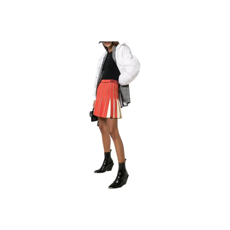 OFF WHITE Casual Short Skirts Women's Red-1