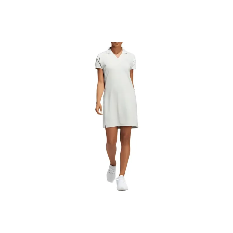 Adidas Short-Sleeved Dresses Women's Linen Green-3