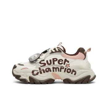 POP MART x Champion Molly Layered Shoes Champ XXL Molly Low-Top Chunky Sneakers Women's Coffee Brown