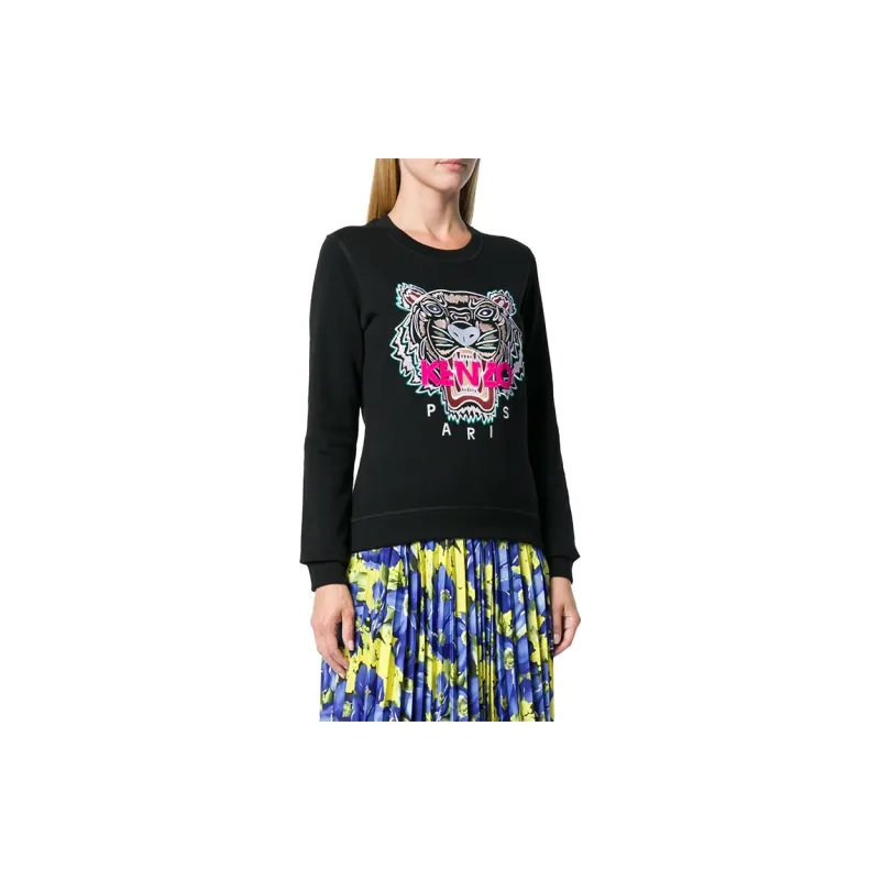 KENZO Classic Tiger Head Sweatshirt Women's Black-3