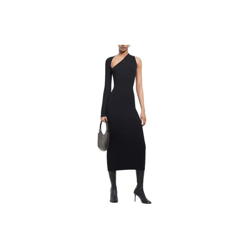 COURREGES Ribbed knit Maxi Dress-1