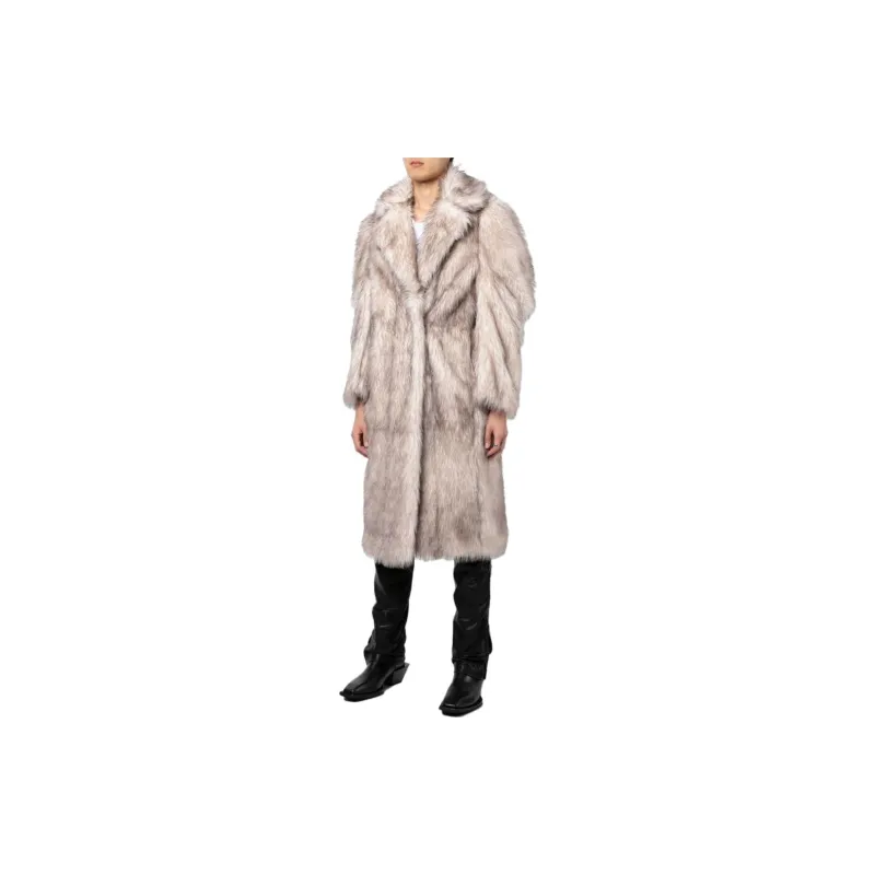 NATASHA ZINKO Velvet-feel Coat Women's Beige-3