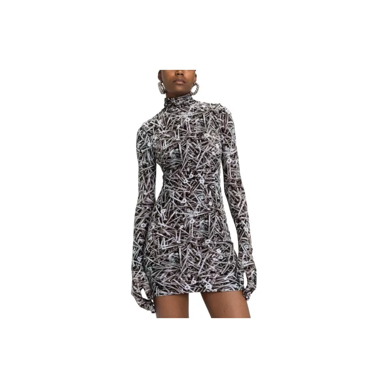 Vetements Long-Sleeved Dresses Women's Black-4