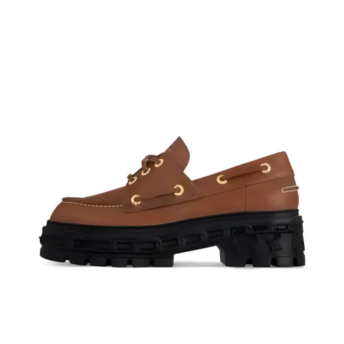 LOUIS VUITTON Record Loafers Women's Brown
