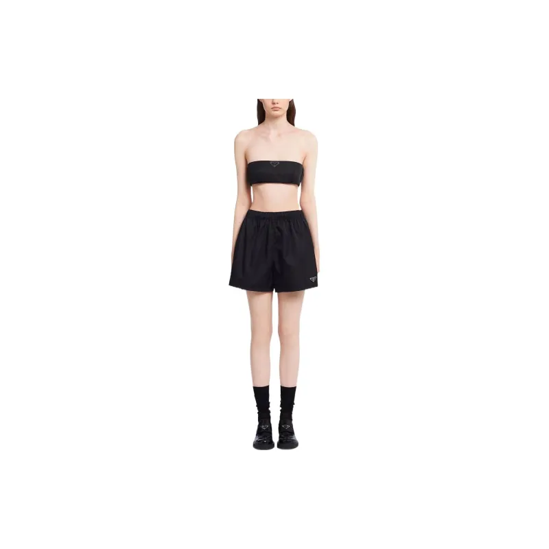 PRADA Re Nylon Triangle logo Shorts-1