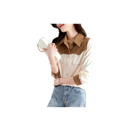 Korean style Chiffon Shirts Women's Image Color