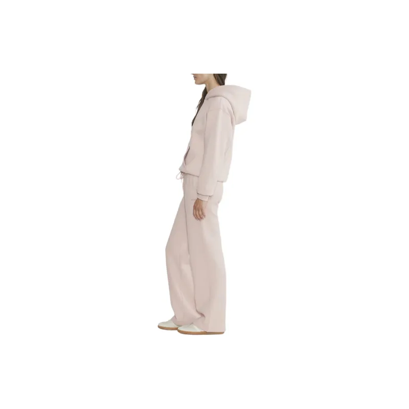 ARITZIA Sweatfleece Cozy Fleece Boyfriend Basi Wide Sweatpant Knitted Sports Pants Women's Bow Pink/Bowknot Pink-4