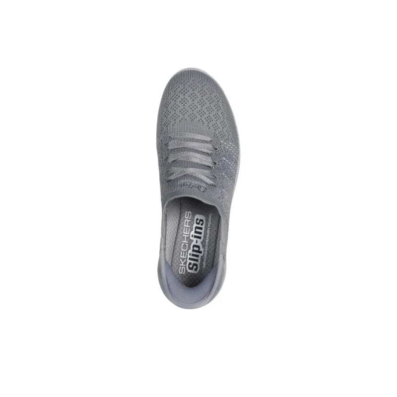 Skechers Arya Anti Slip Wear Resistant Low Top Casual Shoes Women's Gray-3